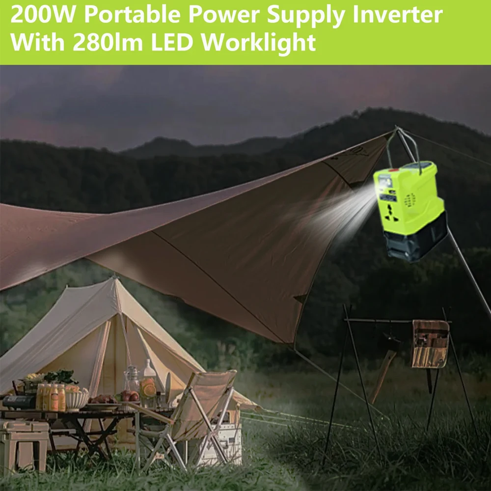 Imagem -05 - Adaptador de Bateria Ryobi com Porta Usb Ganchos Elevadores Ferramenta Elétrica Conversor Luz Led 220v