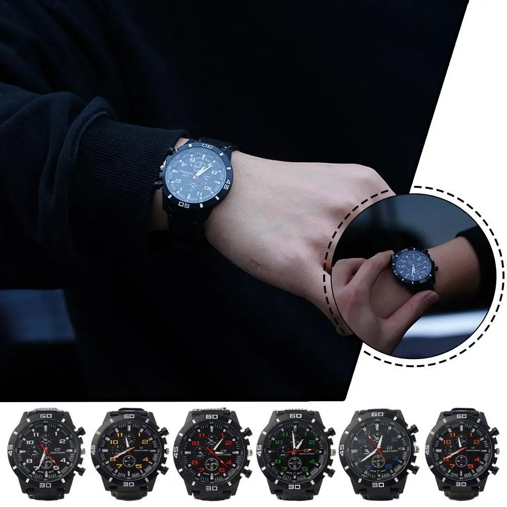 

Men Watch Women Silicone Strap Leisure Watch Geneva Sport Wristwatch Men's Jelly Watches Fashion Gift