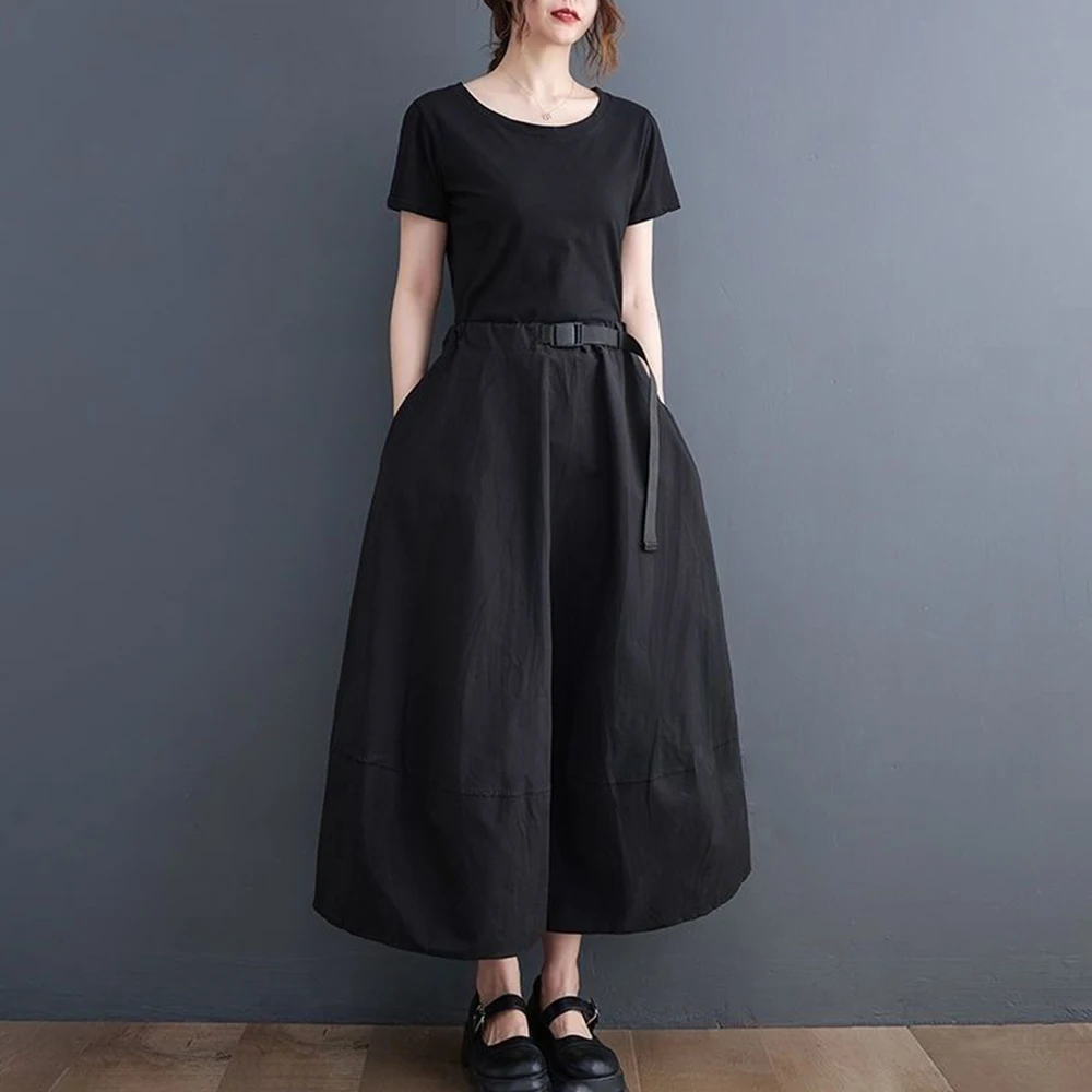 2026 Summer New Unisex Solid Color Skirt Pants French Retro Fashion Trend High Street Loose Casual Niche Neutral Bottoms