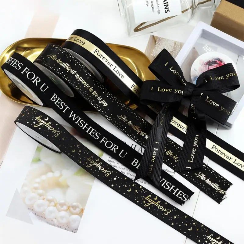 Black Ribbon Lover Gifts Box Packaging Wedding Event Party Christmas Valentine\'s Day Bowknot Hair Accessory Cake Decor ﻿