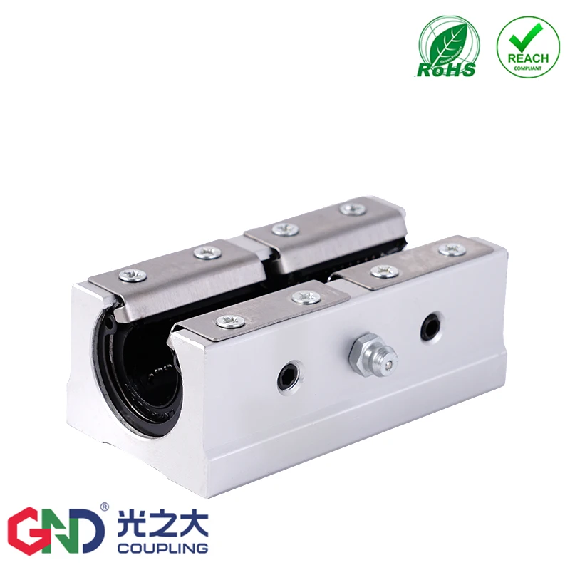 Linear Opening Lengthened Slider Optical Axis Guide Rail Bearing Seat SBR12LUU to 50LUU