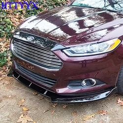 HTTYYX Gloss Black Car Front Bumper Splitter Lip Diffuser Body Kit Spoiler Guard For Ford Mondeo Fusion 2013 2014 2015 2016