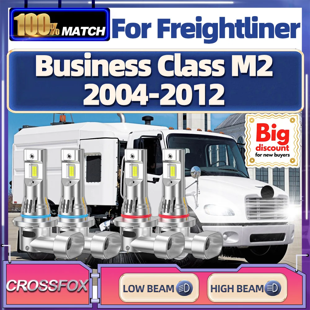 

CROSSFOX Canbus LED Headlight Bulbs Headlamp Ampoules For Freightliner Business Class M2 2004 2005 2006 2007 2008 2009 2010-2012