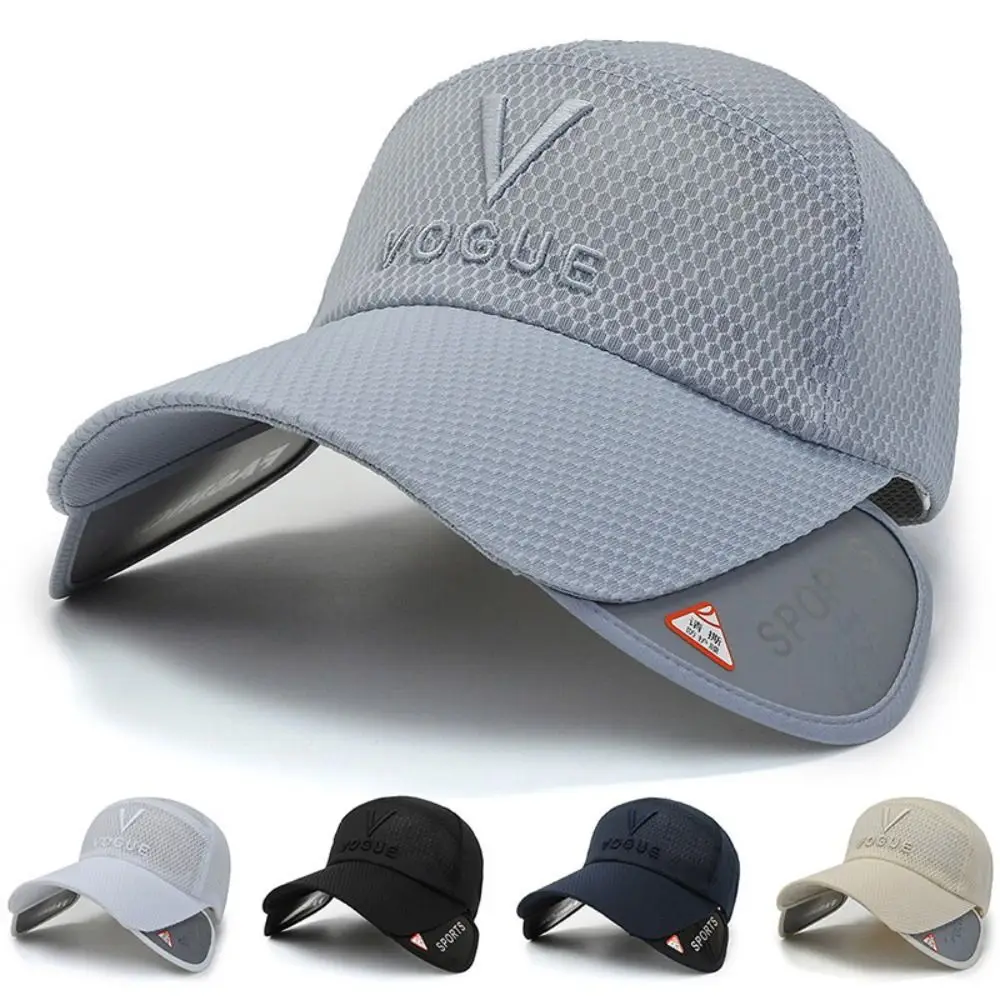 Summer Outdoor Fishing Sunscreen Baseball Hat Women Men Fishing Extended Eaf Sunshade Hat Wide Brim Anti-UV Caps