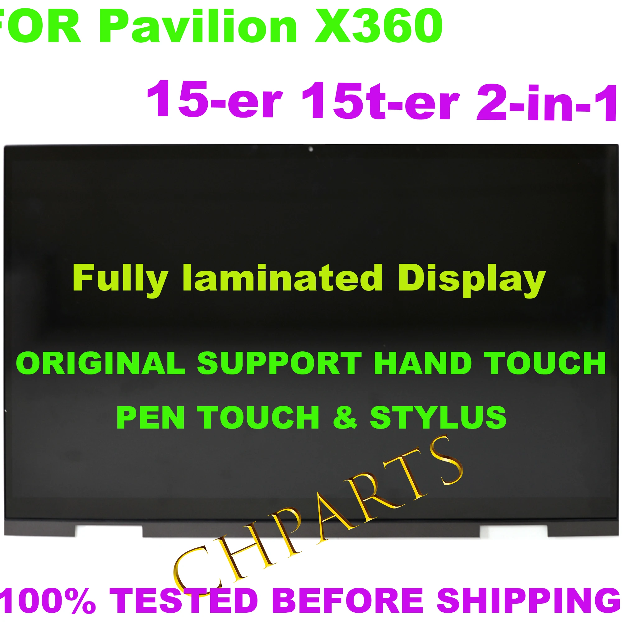 15.6-Inches For HP Pavilion X360 15 15-ER M45118-001 M45119-001 Laptop LCD Display Touch Screen Replacement Assembly Panel 15 er