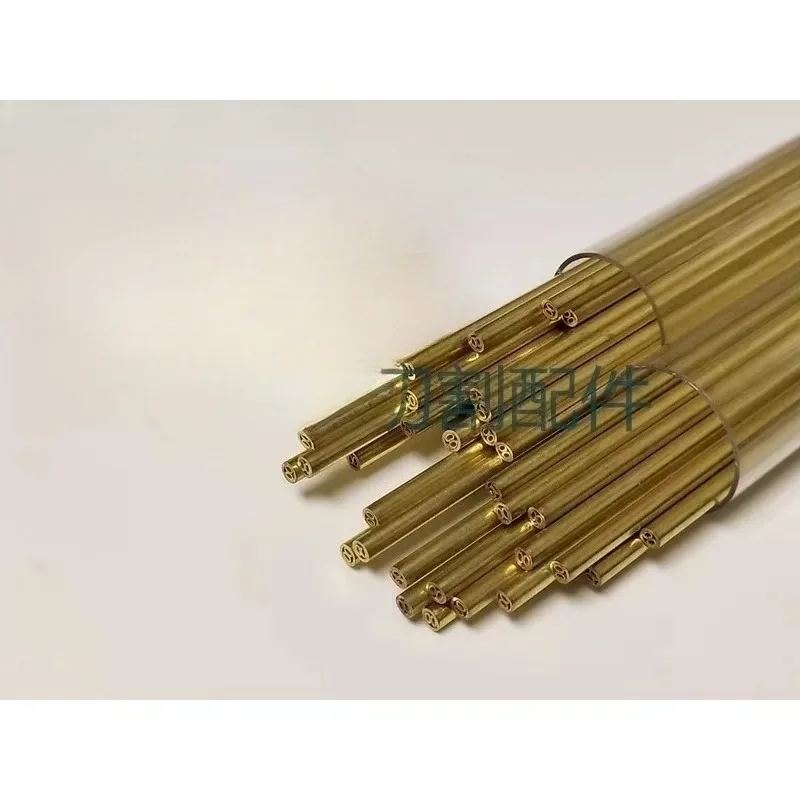 EDM Drilling Brass Electrode Tube Multihole 1.0mm-3.0mm Length 400mm 4 Holes for WEDM Drilling Machine