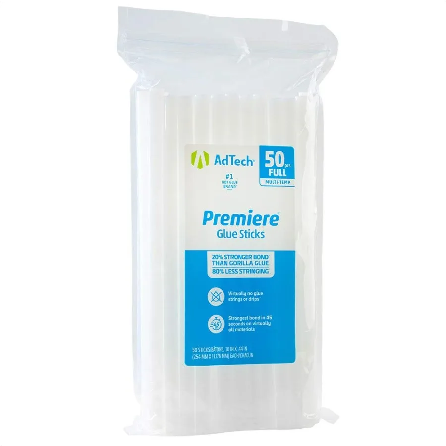 

Stringl Premiere 50ct Hot Glue Sticks10 Inch Hot Glue Sticks Full Size White 50 Piece