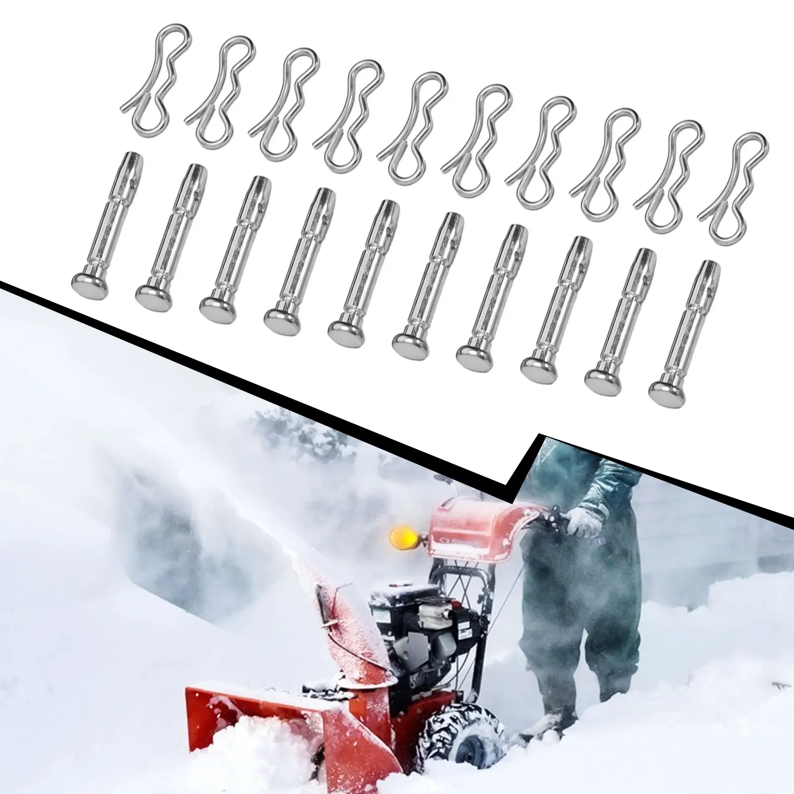 10sets 738-04124A Shear Pins&Cotter Pins For Snowblower Set For 2-stage/3-stage Snow Blower Snow Blower Replacement Parts