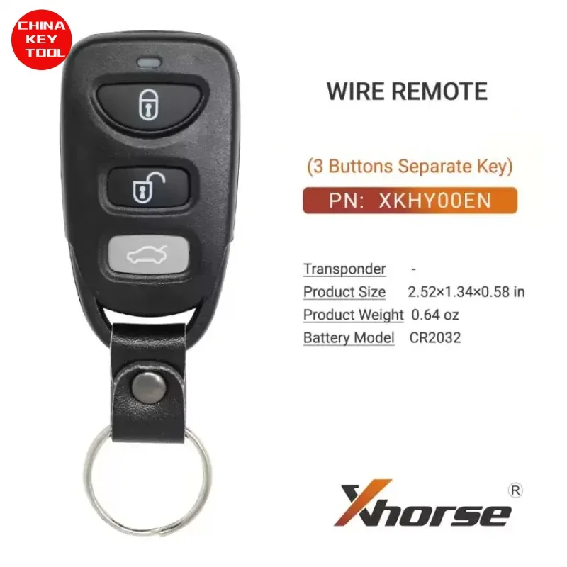 1PCS Xhorse VVDI Key Tool VVDI2 Wire Flip Remote Key 3 Button For Hyundai Type XKHY00EN