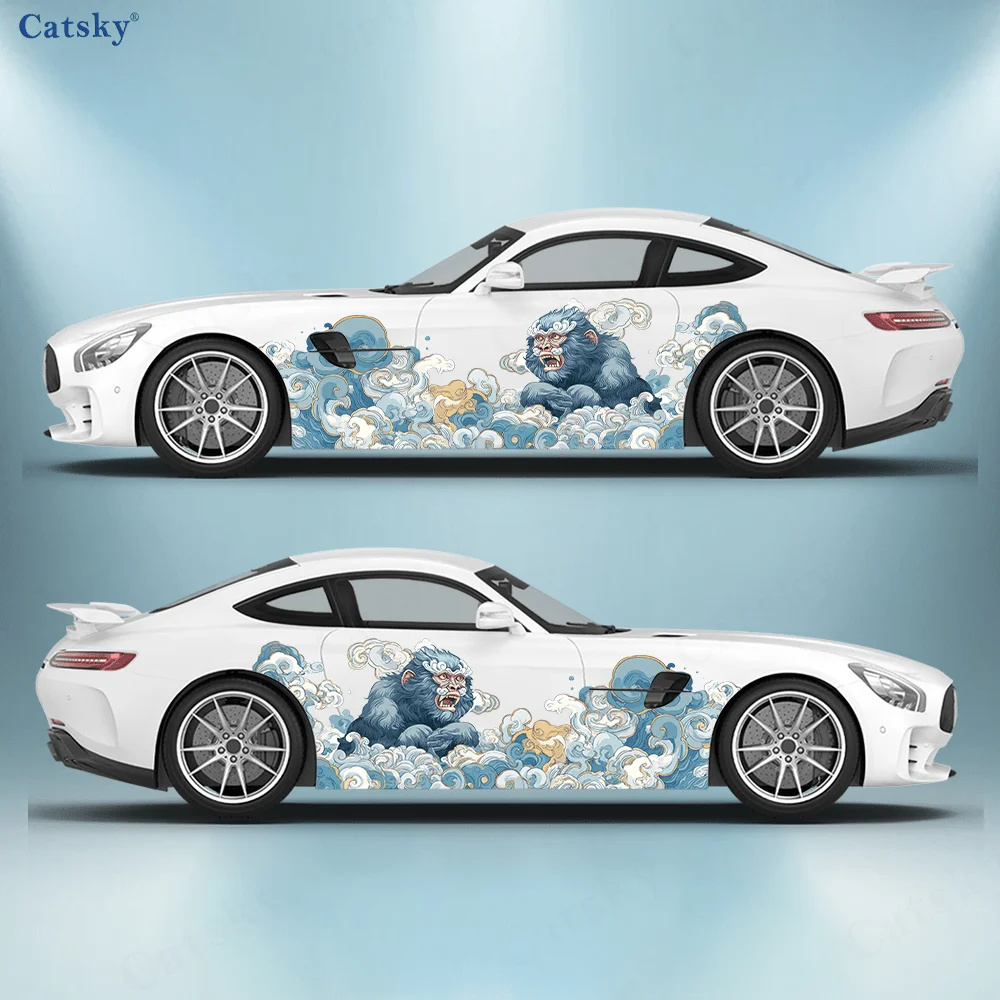 

Monkey decals of auspicious clouds for car and truck, durable, fade-resistant, easy to install and remove - Enhance the beauty o