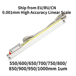 Linear Scale 550-1000mm 1um Travel 0.001mm Linear Encoder Sensor for Digital Readout Lathe Machine Precision Measuring Tools