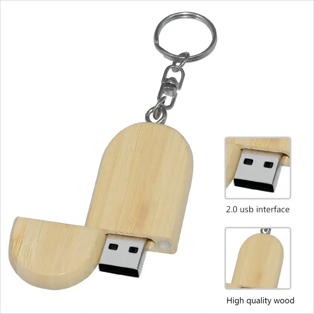 Unidad Flash USB de madera de Arce, memoria extraíble de 64GB, 32GB con llavero, regalo de negocios creativo, capacidad Real de 16GB, 8GB y 4GB