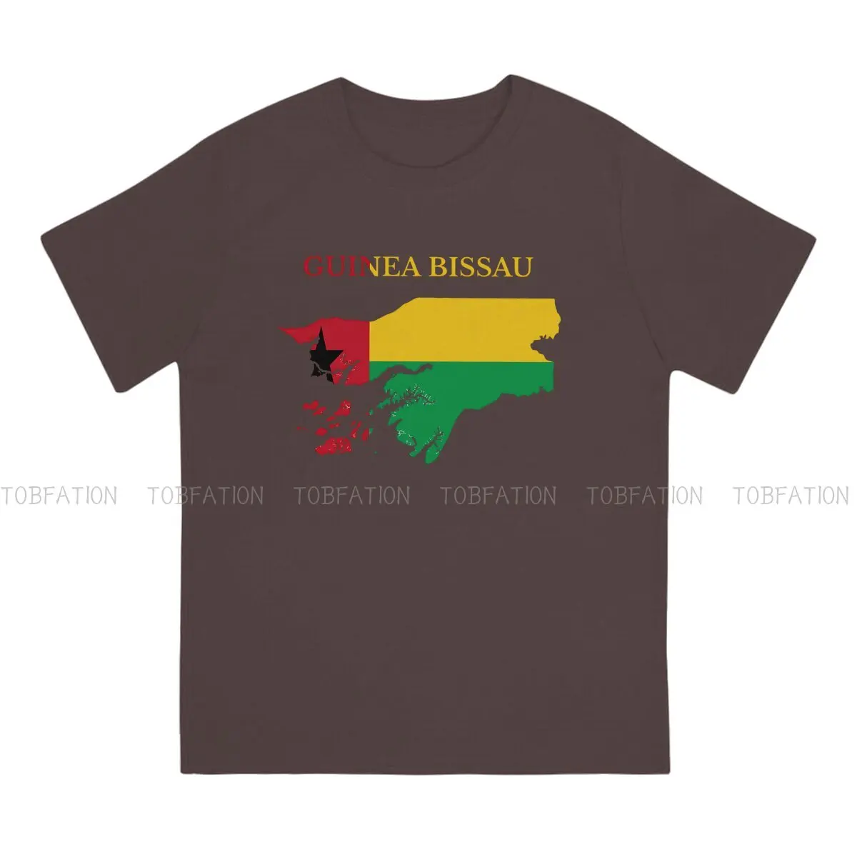 Guinea Crewneck TShirts Bissau Map Flag Print Homme T Shirt New Trend Clothing Size S-6XL