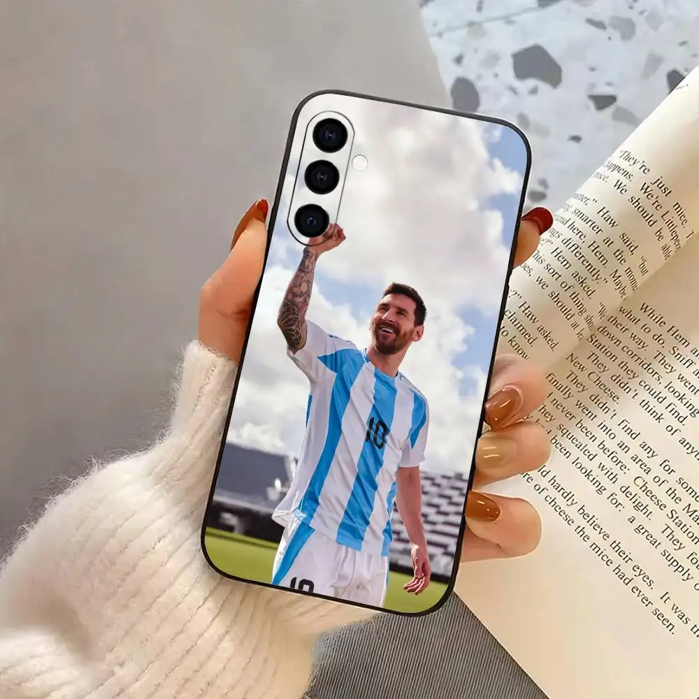 Sport L-Lionel M-Messi-S Phone Case For Samsung Galaxy A73,A72,A71,A70,A53,A52,A51,Soft Silicone Black Cover