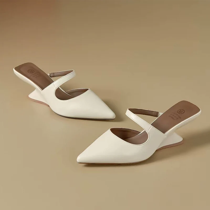 Pointed Toe Slippers Women High Heels Shoes Sexy Sandals 2026 Summer Luxury Brand Mules Shoes Trend Dress Pumps Mujer Flip Flops