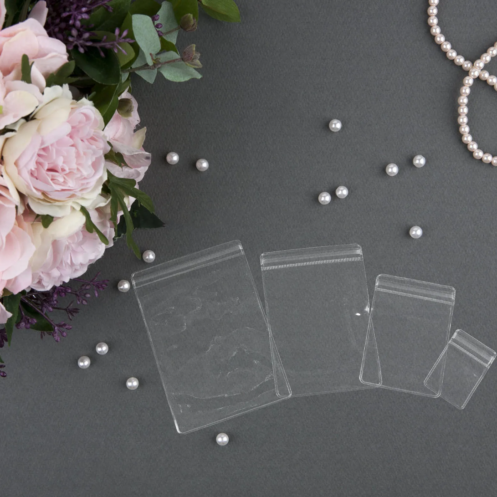 

Small Jewelry Storage Bag Sealable Earrings Bags Anti-oxidation Clear for Packaging