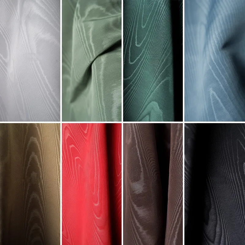 100/300/500cm Woodgrain Moire Jacquard Fabric for Handmade Diy Sewing Coat Suit Skirt Clothing Designer Cloth Material