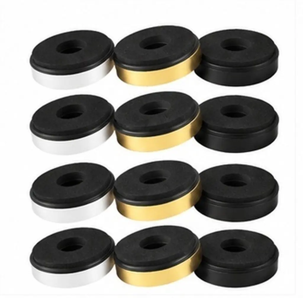 12Pcs Speaker Isolation Foot Vibration Absorber Mat Vibration Damper Shockproof Pad for Audio Equipment Subwoofer Amplifier