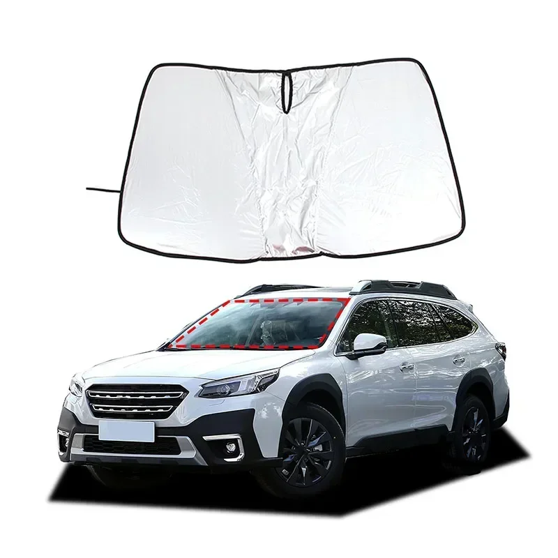 

For Subaru Outback 2020-2024 Silver Tape Car Styling Car Front Windshield Anti-UV Sunshade Car Protection Accessories