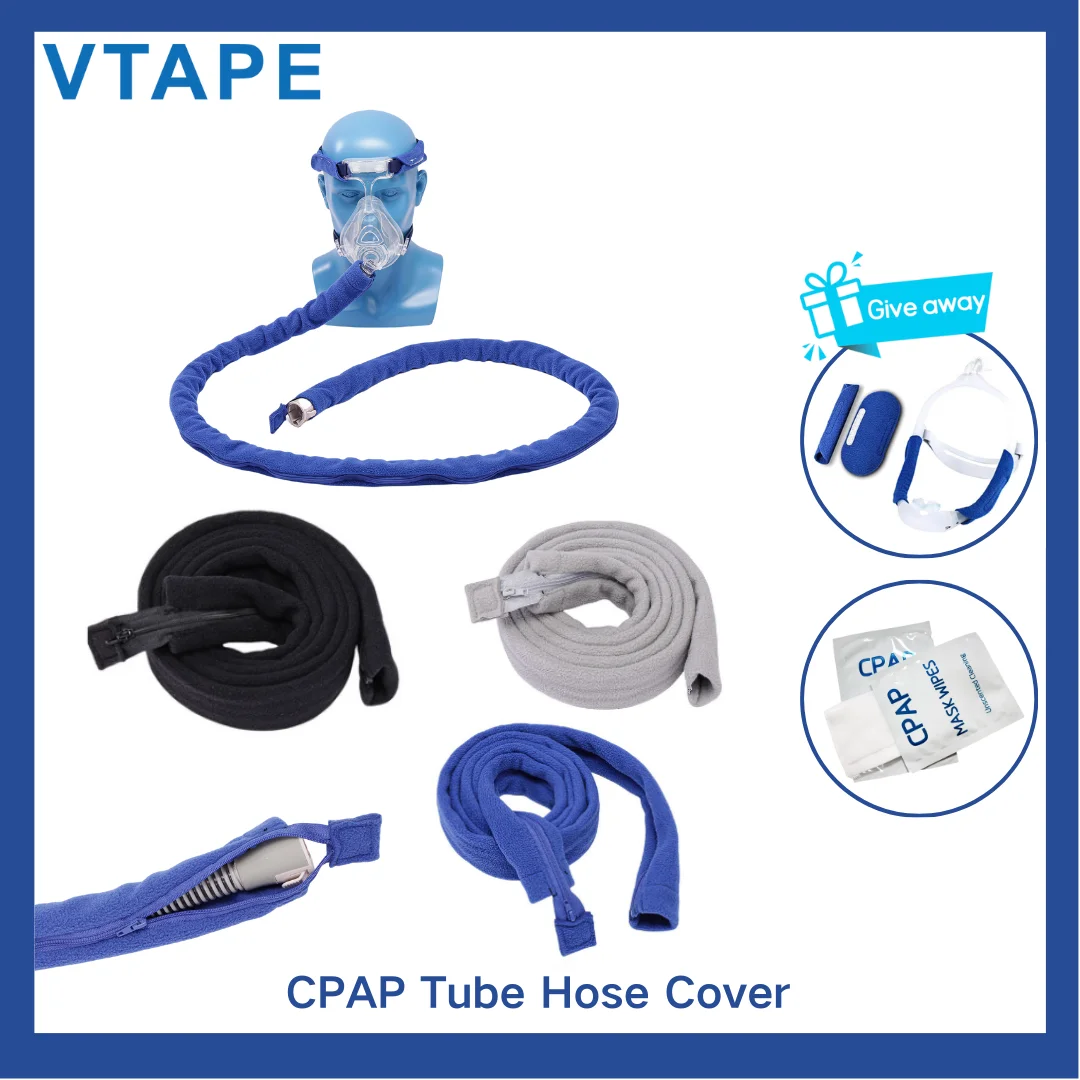 1Pack CPAP Tube Hose Cover - Wrap Fleece Skin - Full Length Zipper - Prevent Rainouts, Wrap Tube & Prevent Condensation