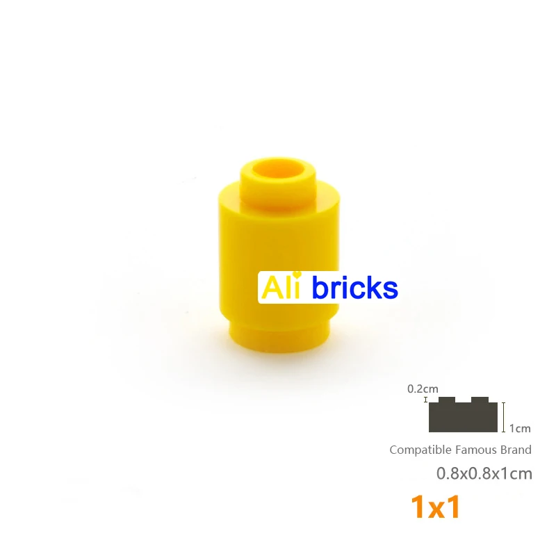 300pcs Bulk Building Blocks Figures Bricks Cylinder 12Color Educational Creative Size Compatible With 3062 Toys for Children