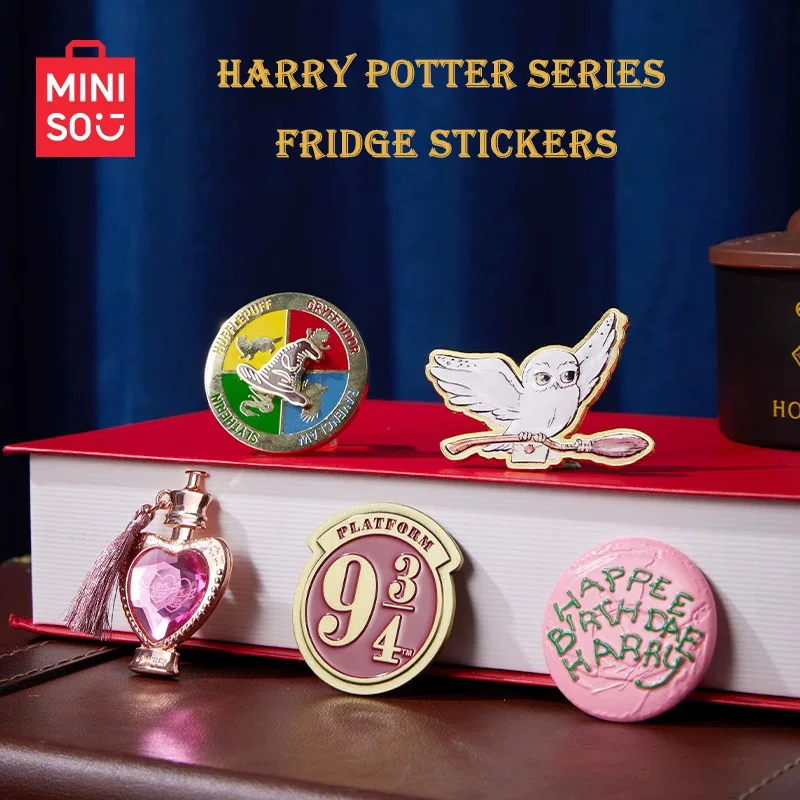 MINISO Harry Potter Metal Fridge Stickers Magnetic Peripheral Decoration Gift