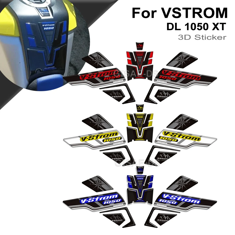 

For Suzuki V STROM VSTROM DL 1050 XT 1050XT DL1050 Adventure Motorcycle Fuel Oil Tank Pad Protector 3D Stickers Decals Kit