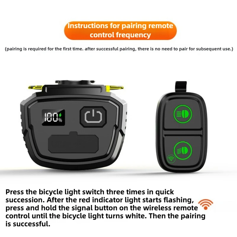 

1100LM 4000mAh Bicycle remote headlights highlight high lumens long battery life USB charging riding headlights riding equipment
