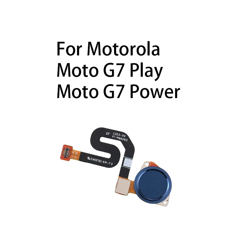 Gefensi Home Button Fingerprint Sensor Flex Cable For Motorola Moto G7 Play / Moto G7 Power