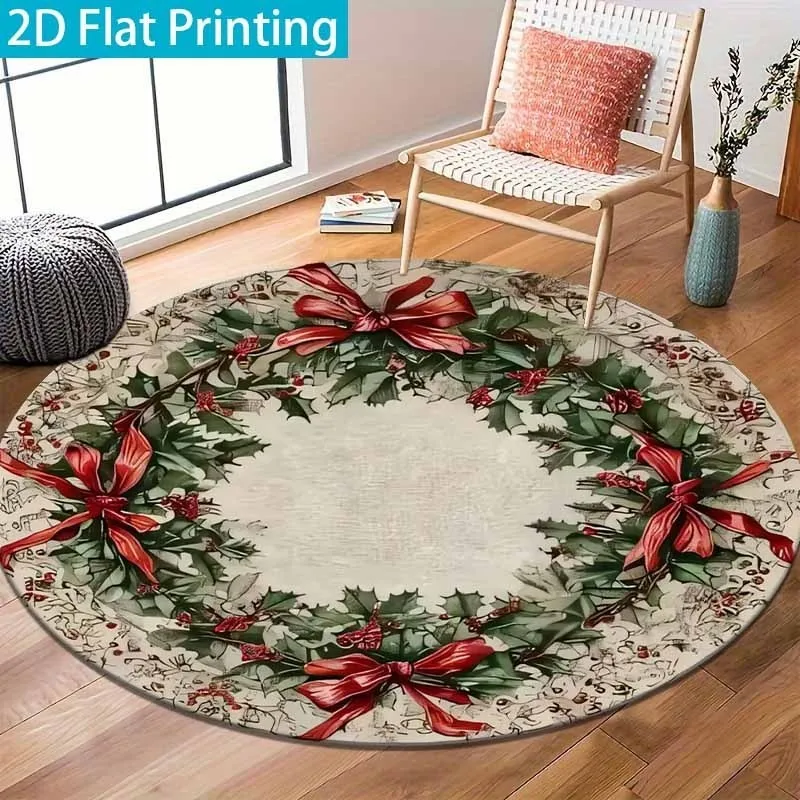 Nordic Green Gradient Round Rug Modern Concentric Circles Circular Carpet Living Room Matcha Moss Pattern Bedroom Soft Area Rugs