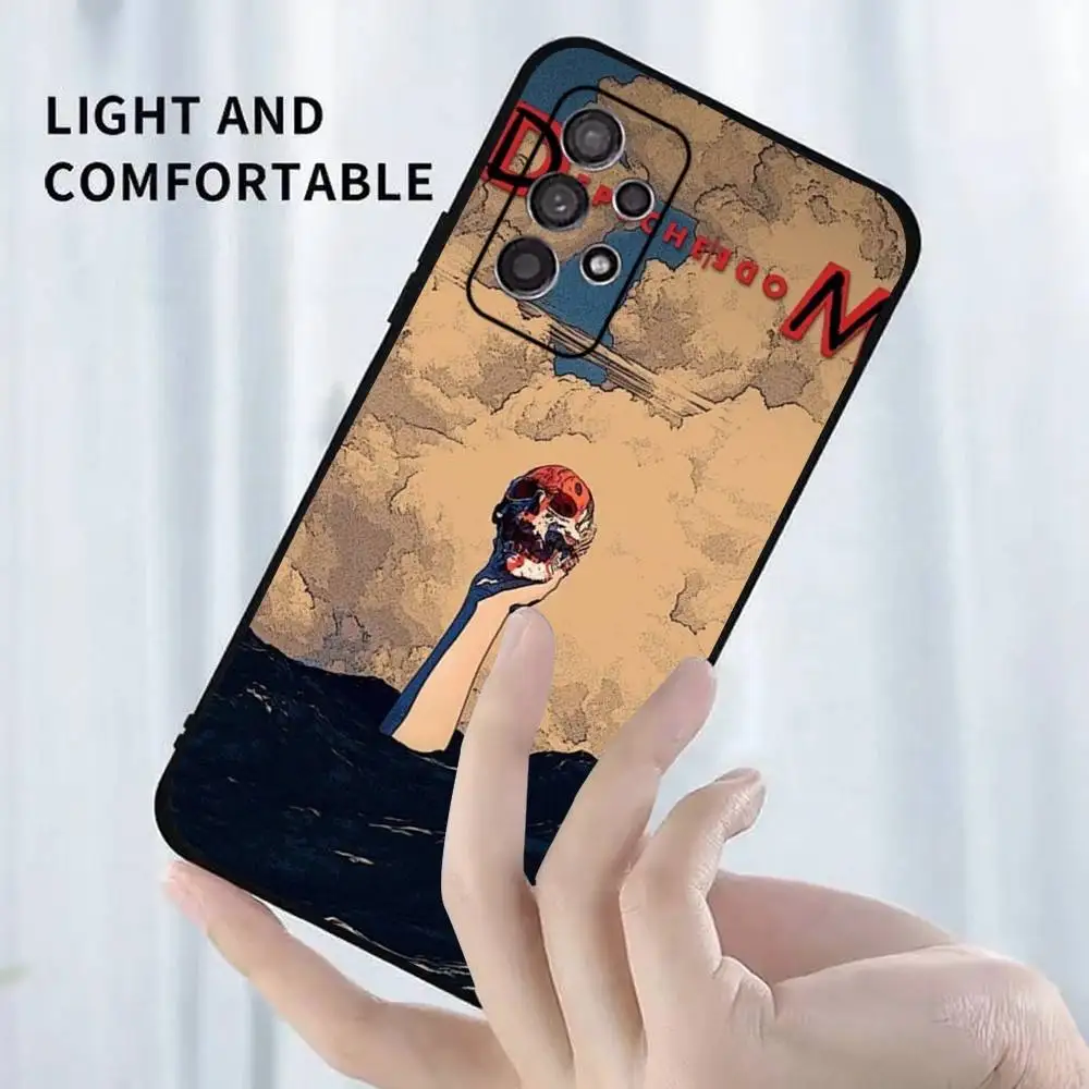 D-DepecheS モード電話ケース サムスン S25、S24、S23、S22、S21、S20、S10、ウルトラ、プラス、ライト、FE、ソフトシリコンブラックカバー用