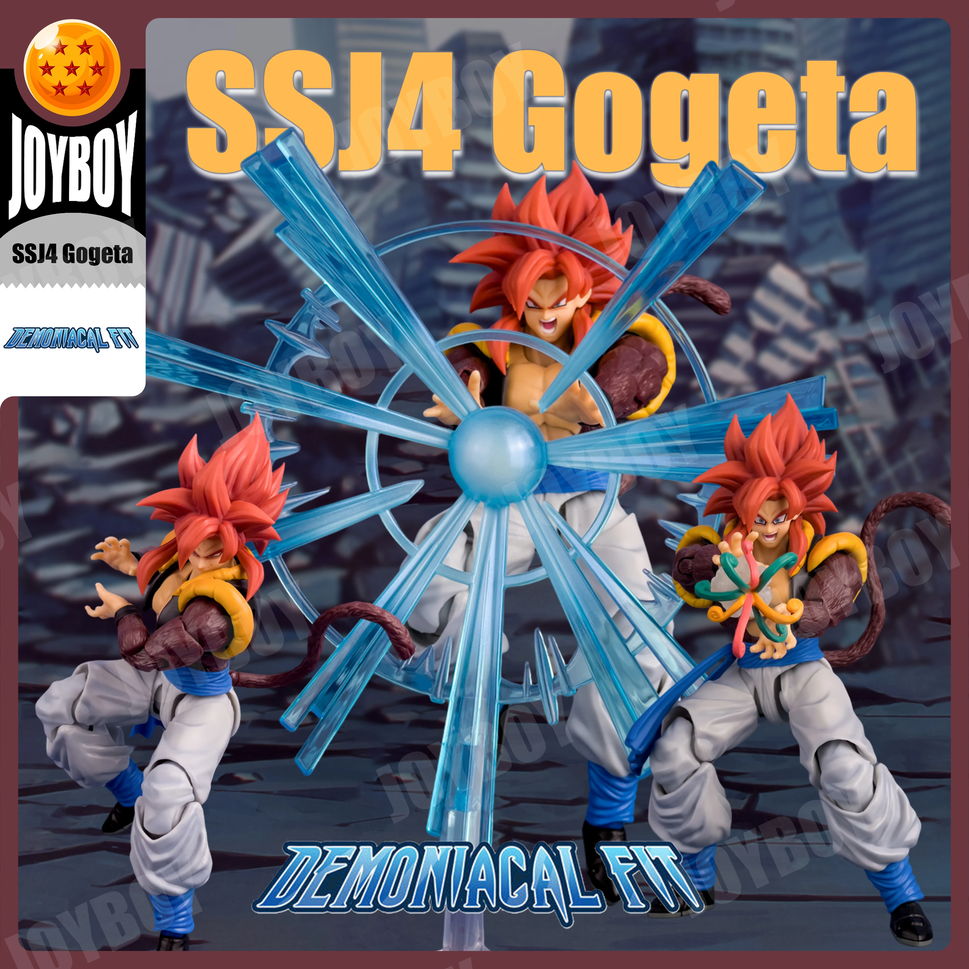 

IN STOCK Demoniacal Fit Savage Duo Dragon Ball SSJ4 Gogeta Action Figure Figurine Model Anime Figure SHF Toy Collectible Model