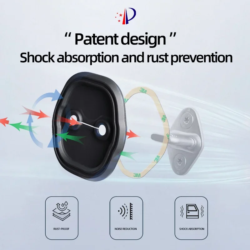 Door Lock Cover Applicable To Changan CS75, Silicone Rust-Proof Mute Protector, Shock Absorption,4Pcs Set