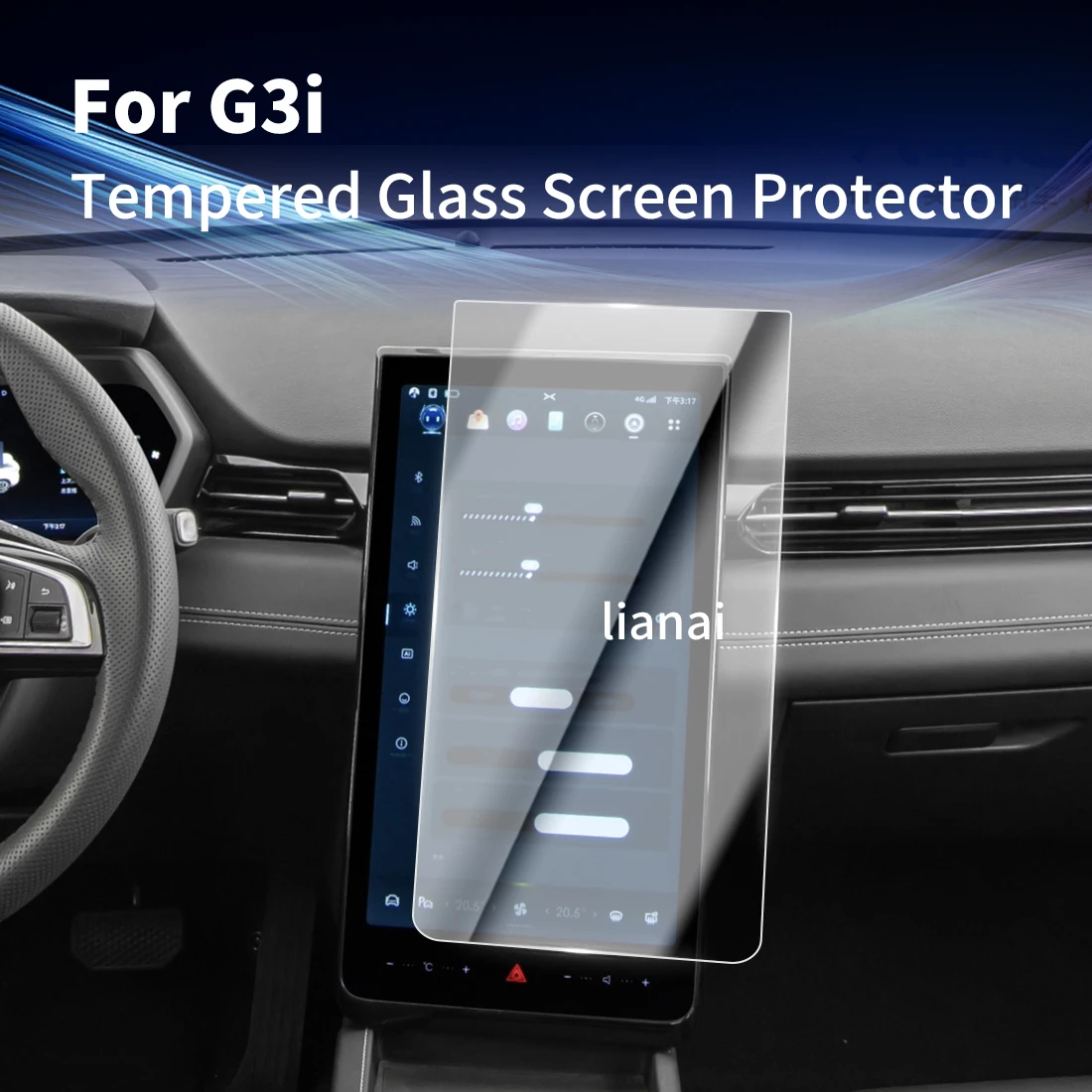 

Carplay Screen Protector Tempered Glass Protective Film Navigator Auto Car Stickers Accessories For 22 Xiaopeng G3i