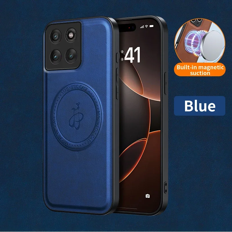 

G 56 86 Case Magnetic PU Leather Protective Cover for Motorola Moto G56 G86 Anti-fall Magsafe Wireless Charging Bumper Shell