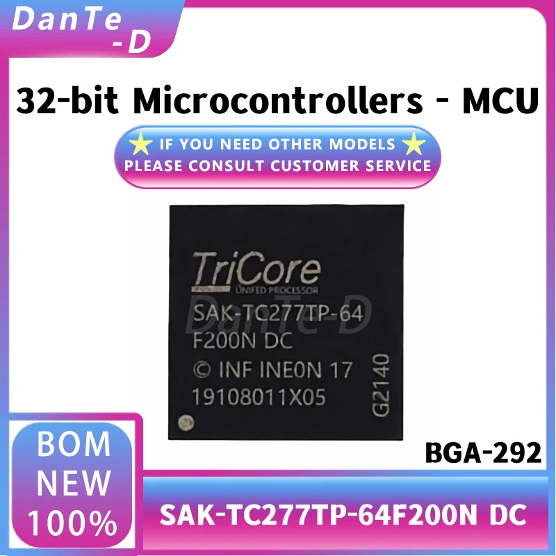 SAK-TC277TP-64F200N 정품 DC BGA-292 32 비트 마이크로 컨트롤러, 자동차 칩