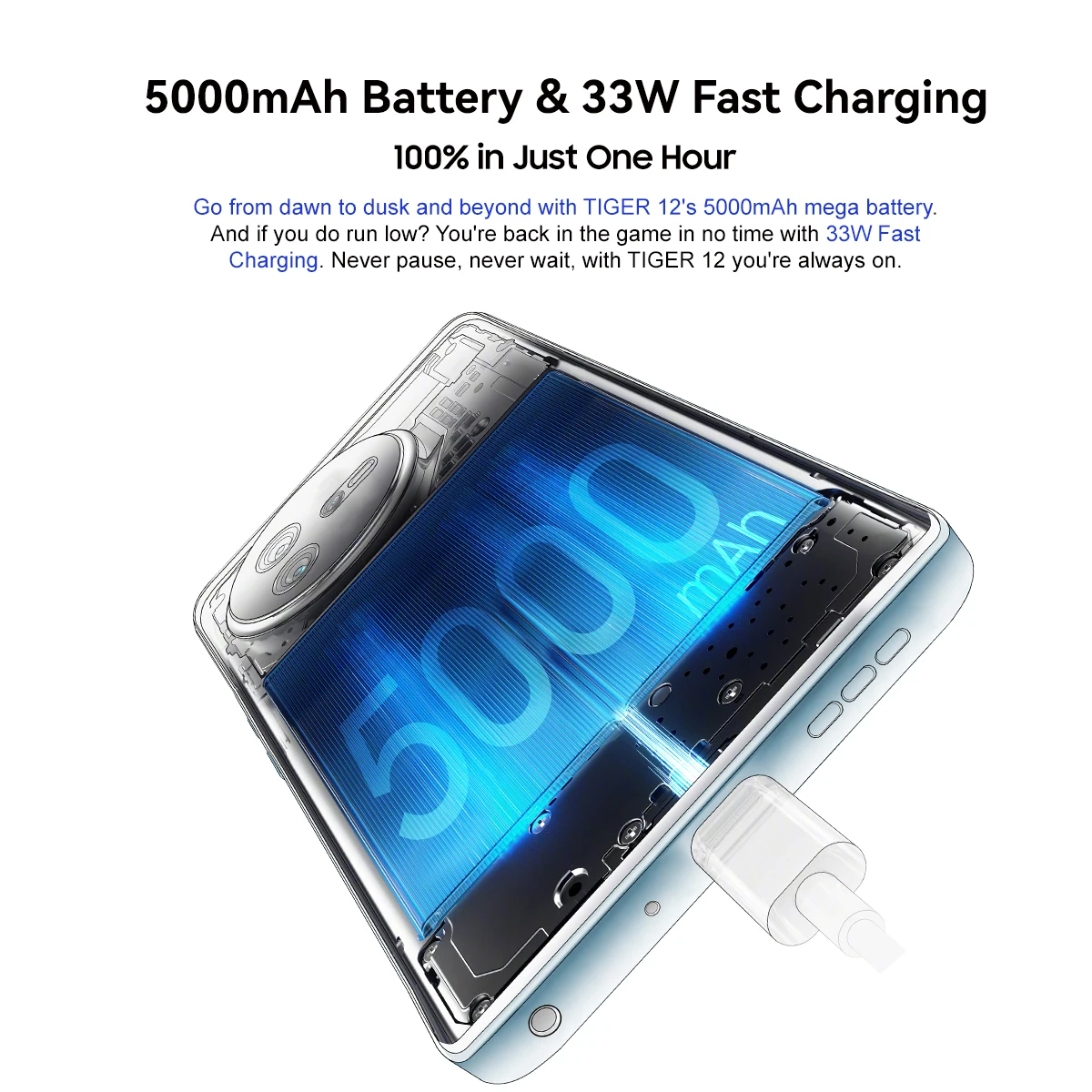 هاتف ذكي Oscal TIGER 12 بطارية 5000 مللي أمبير في الساعة 8 جيجابايت/12 جيجابايت، 128 جيجابايت/256 جيجابايت 6.78 بوصة 120 هرتز شاشة أندرويد 13 64 متر كاميرات هاتف محمول