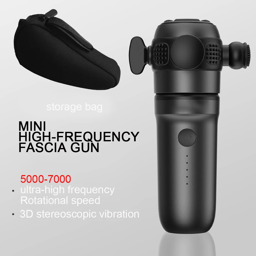 Mini pistola per massaggio a vibrazione 3D, massaggio profondo dei tessuti, vibrazione ad alta frequenza, massaggiatore muscolare a percussione per casa, palestra, ufficio