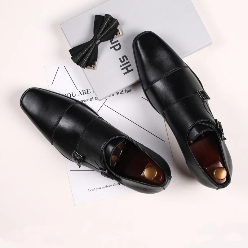 Dress Shoes for Men Black Square Toe Men Party Wedding Shoes Luxury High Quality Business Casual Men Shoes Elegant Oxfords 39-48 - Image 4