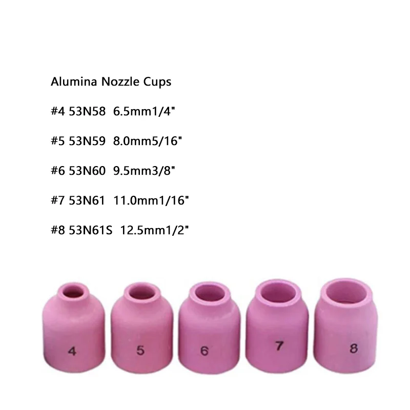 46Pcs TIG 가스 렌즈 콜레트 바디 TIG 용접 토치 SR WP9 20 25 TIG 용접 토치 도구 세트 용 모듬 크기 키트
