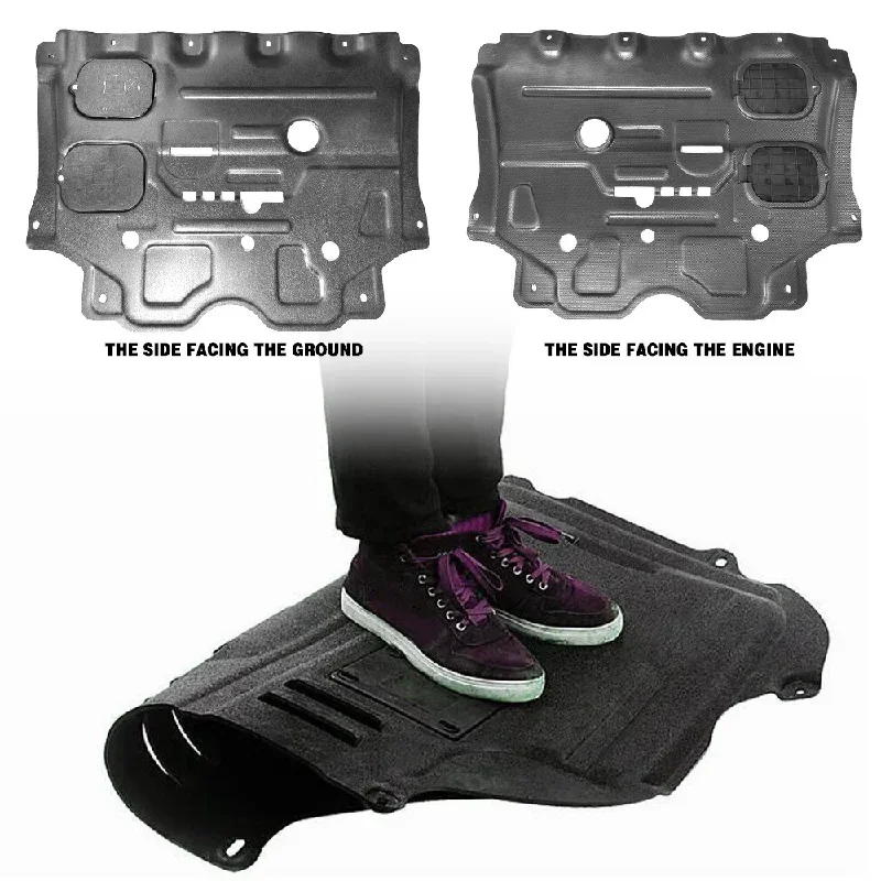 لنيسان X-Trail Rogue 1.5T 2022 2023 أسود تحت المحرك الحرس لوحة سبلاش درع الطين الحاجز غطاء واقي الطين حامي #5