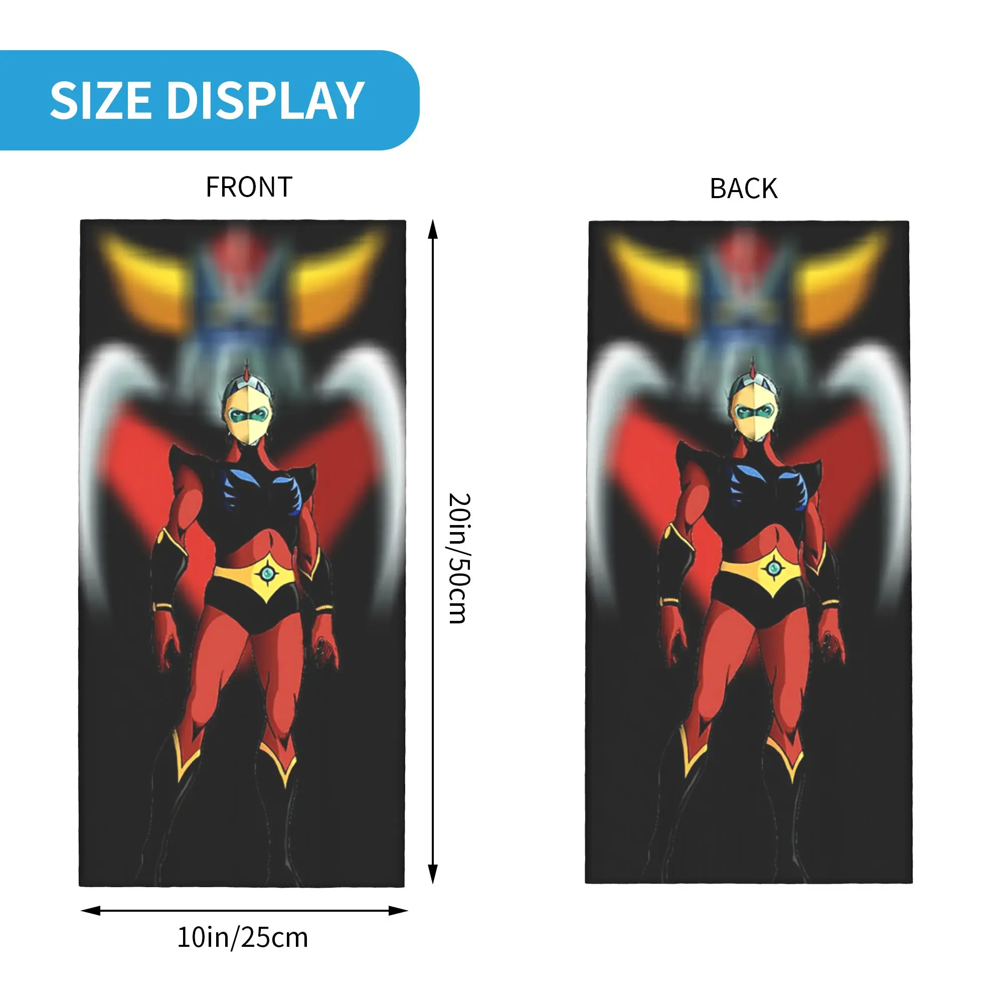 Goldorak Grendizer Anime UFO Robot Goldrake Bandana Neck Cover Printed Wrap Scarf Headwear Hiking Fishing for Men Women Adult