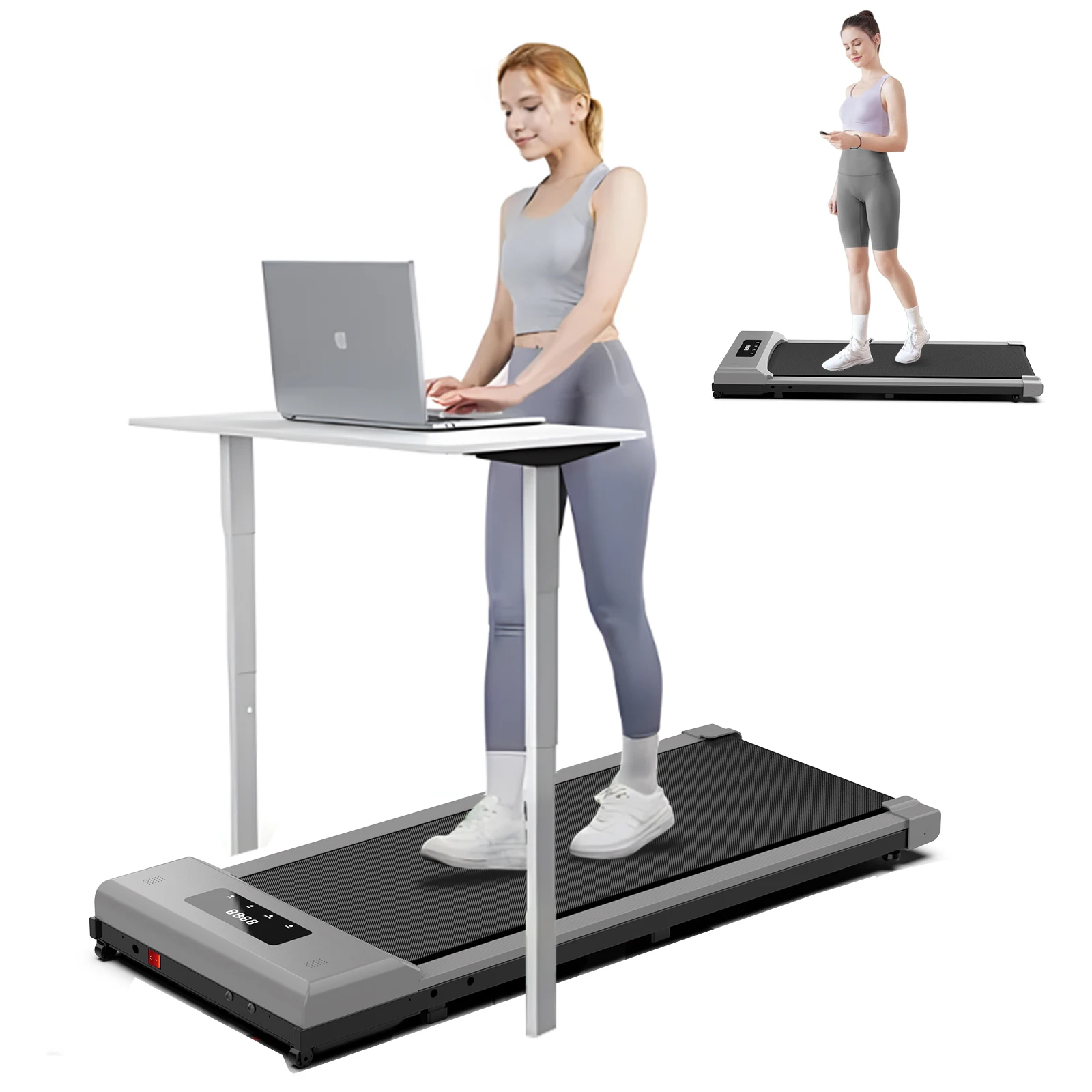 Folding Portable Walking Pad Mini Under Desk Treadmill Machine without Handle Running Fitness Manual Electric GYM For Home