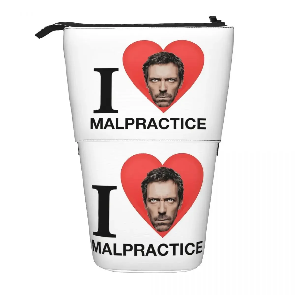 Dr House MD TV Reversible Pencil Cases Pen Holder StorageLarge Capacity Pen Box Pencil Bag for Boys Girls School