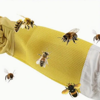 Sheepskin windproof gloves, professional protective covers for beekeepers, ventilated gloves, and beehive tools for prevention