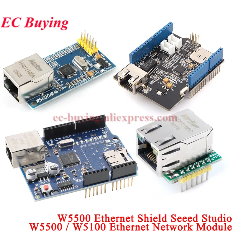 

1 шт.-5 шт. W5500 USR-ES1 SPI в LAN Ethernet преобразователь модуль платы TCP IP 51 STM32 микроконтроллер WIZ820io RC5 W5100 для Arduino