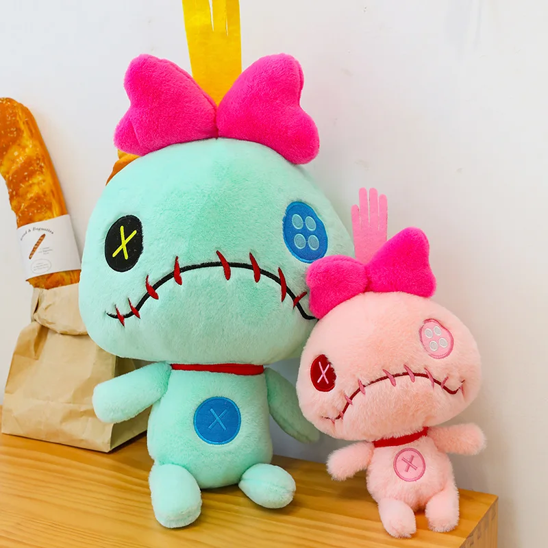 

Kawaii Disney Scrump зеленая розовая плюшевая игрушка мягкая мультяшная подушка плюшевые куклы для мальчиков и девочек украшение комнаты подарки на день рождения