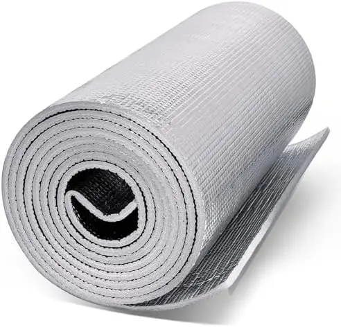 

Рулон светоотражающей пенополиуретановой изоляции 5 мм - 15,7 дюймов x 12,95 футов, с двойной алюминиевой фольгой, для защиты водонагревателей