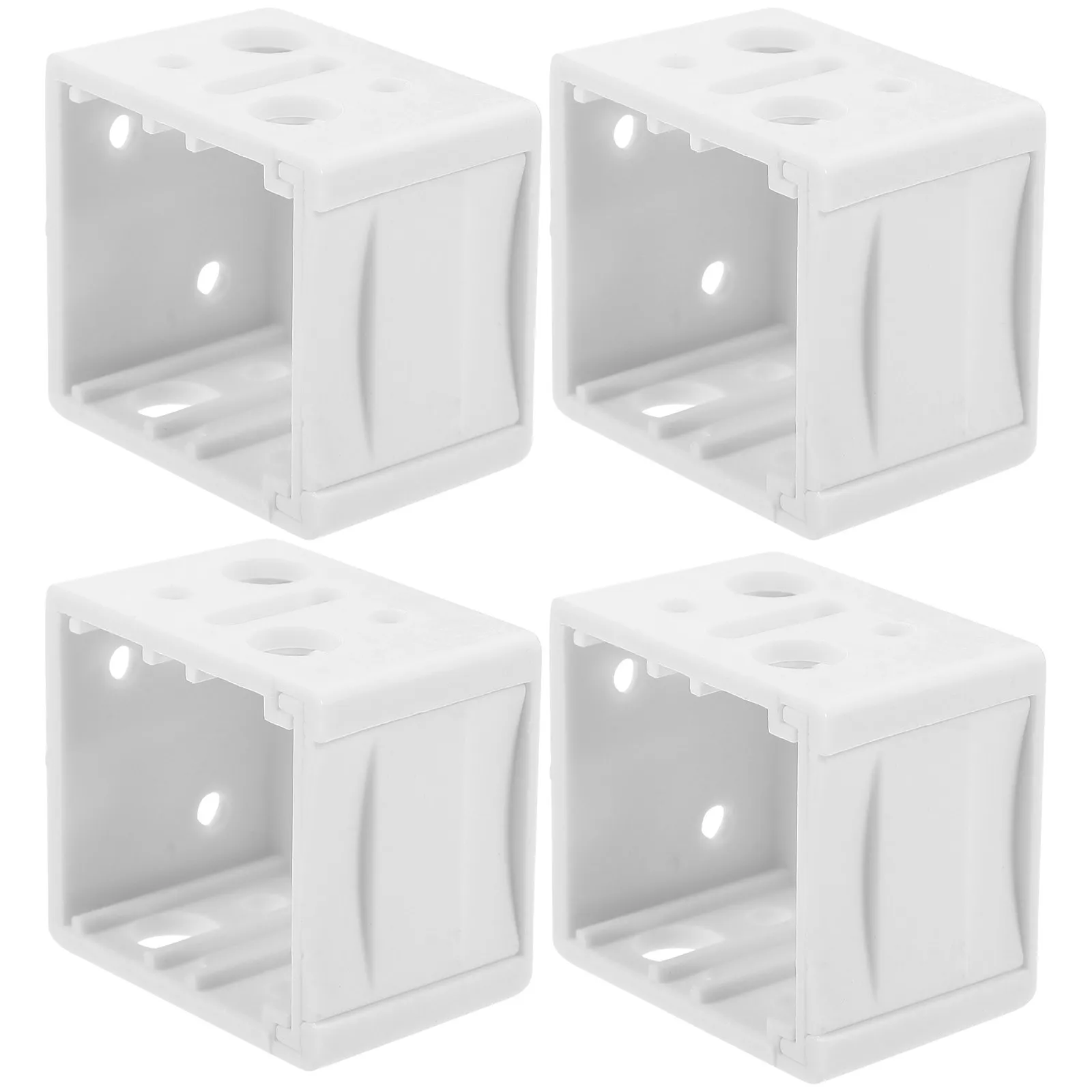 4Pcs White Window Blind Brackets ABS Material Stable Headrail Bracket Easy Install Vertical Blind Wall Mount Support