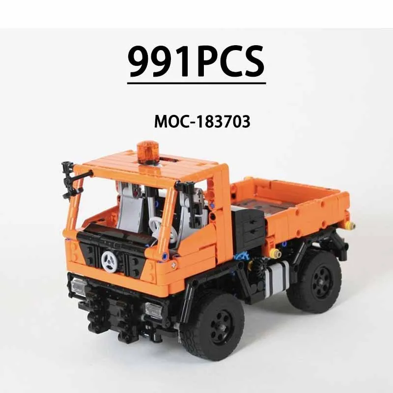 

Строительные блоки MOC-183703 U20, пробный грузовик, трактор, прицеп, строительная модель 991, компоненты, подарок на день рождения, Рождественская игрушка